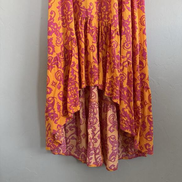 Anthropologie Abel The Label Maya Floral Smocked Midi Hi Low Flowy Dress Size S - Picture 7 of 7